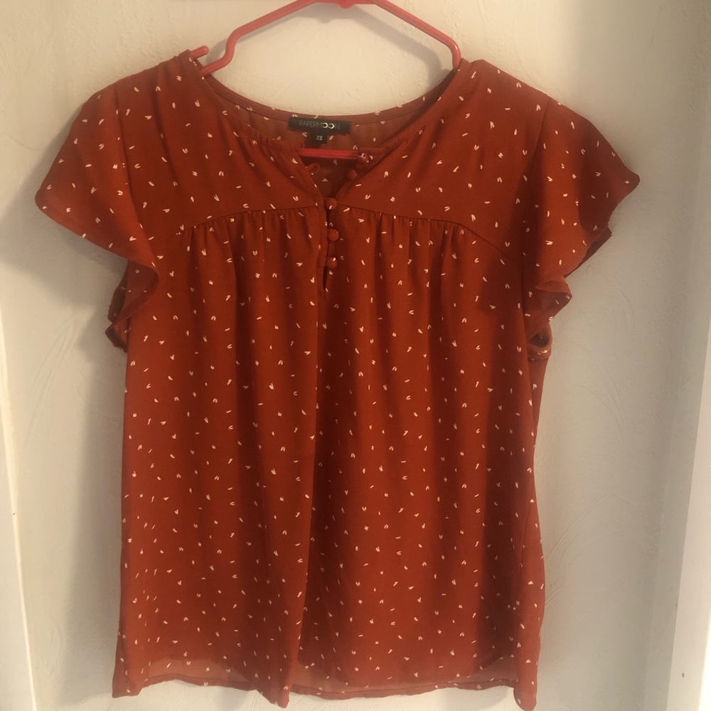 Burnt orange blouse